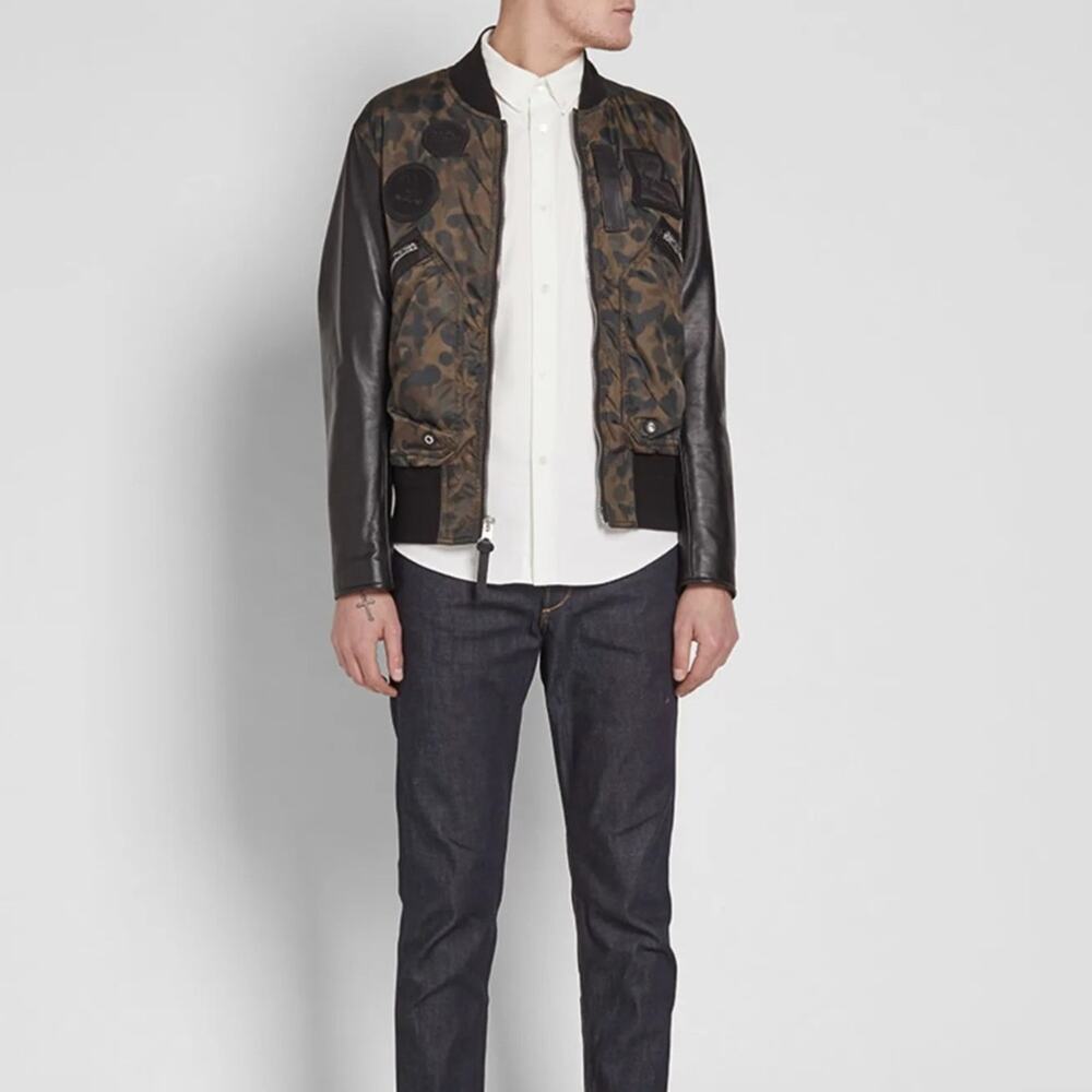 New with tags Coach wild beast varsity jacket leather sz 46